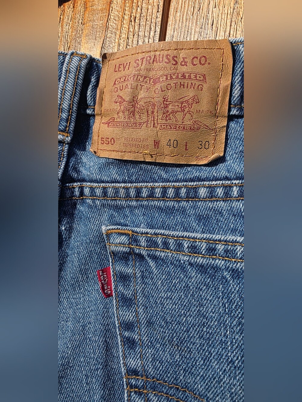 Vintage Levis 550 Jeans Relaxed Fit Denim Tapered Leg Faded 80s 90s Men 39 X 30